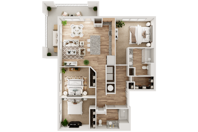 C1 with Garage 2417 floor plan